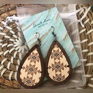 Brown Tribal Earrings